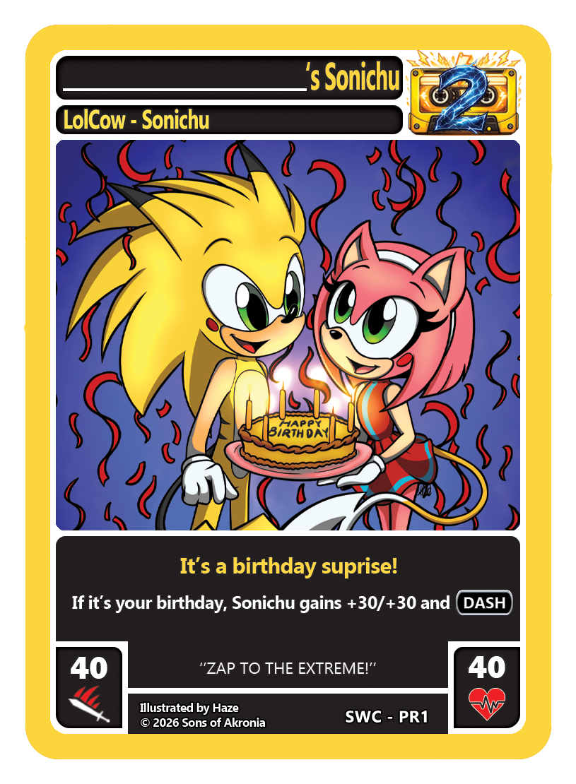 Birthday Sonichu – Exclusive Celebration Card (Preorder)