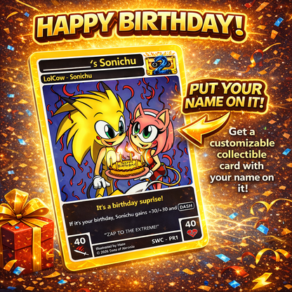 Birthday Sonichu – Exclusive Celebration Card (Preorder)