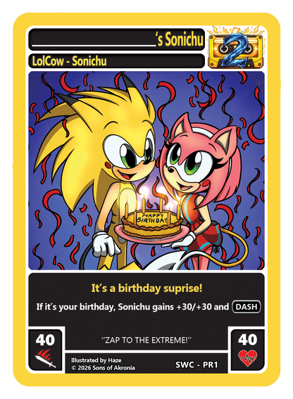 Birthday Sonichu – Exclusive Celebration Card (Preorder)