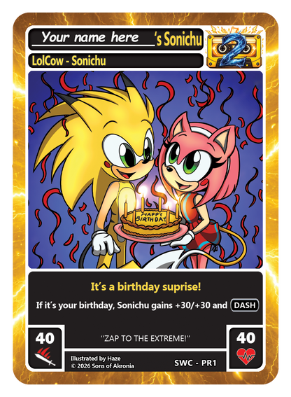 Birthday Sonichu – Exclusive Celebration Card (Preorder)